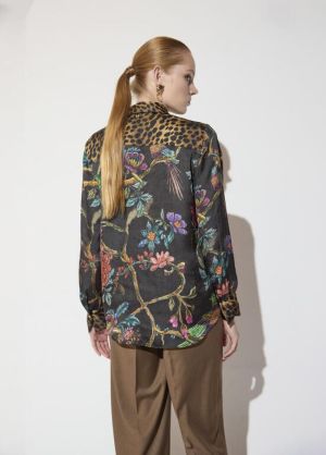 Chemise regular, animal print MarronMulticolo