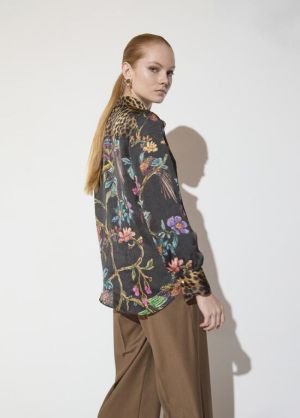 Chemise regular, animal print MarronMulticolo