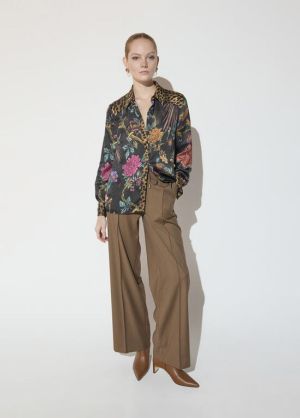 Chemise regular, animal print MarronMulticolo