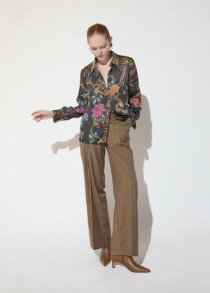 Chemise regular, animal print  MarronMulticolo