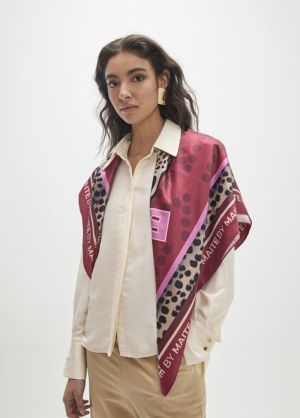 Foulard « tiger face by Maite  Rojo-Marron