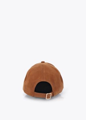 Casquette tissu, LC cristaux marron