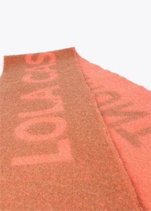 Écharpe réversible avec logo Marron-Naranja